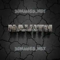 navith in Cracked Stone style - 3D name wallpaper