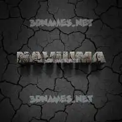 naviuma in Cracked Stone style - 3D name wallpaper