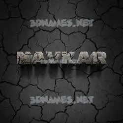 navkar in Cracked Stone style - 3D name wallpaper