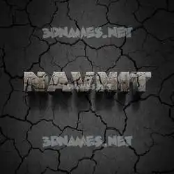 navnit in Cracked Stone style - 3D name wallpaper