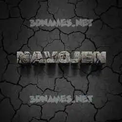 navojen in Cracked Stone style - 3D name wallpaper