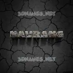 navrang in Cracked Stone style - 3D name wallpaper