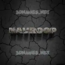 navroop in Cracked Stone style - 3D name wallpaper