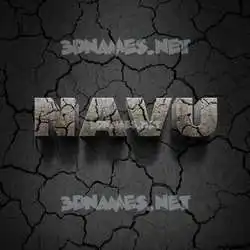 navu in Cracked Stone style - 3D name wallpaper
