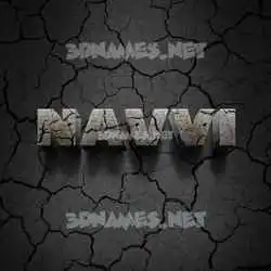 navvi in Cracked Stone style - 3D name wallpaper