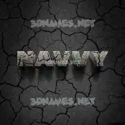 navvy in Cracked Stone style - 3D name wallpaper