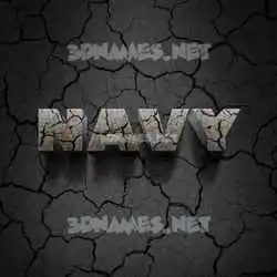 navy in Cracked Stone style - 3D name wallpaper