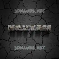 navyam in Cracked Stone style - 3D name wallpaper