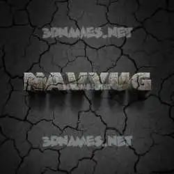 navyug in Cracked Stone style - 3D name wallpaper
