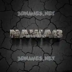nawab in Cracked Stone style - 3D name wallpaper