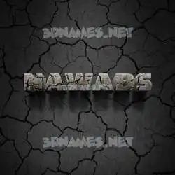 nawabs in Cracked Stone style - 3D name wallpaper