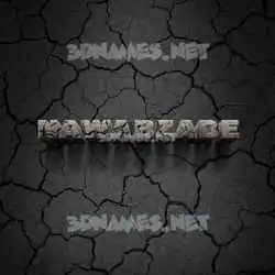 nawabzade in Cracked Stone style - 3D name wallpaper