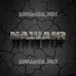 nawair in Cracked Stone style - 3D name wallpaper