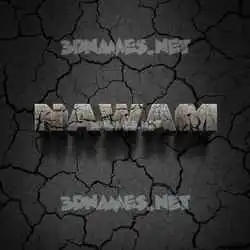 nawam in Cracked Stone style - 3D name wallpaper