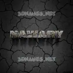 nawary in Cracked Stone style - 3D name wallpaper
