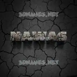nawas in Cracked Stone style - 3D name wallpaper