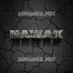 nawax in Cracked Stone style - 3D name wallpaper