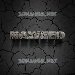 naweed in Cracked Stone style - 3D name wallpaper