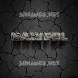 nawfel in Cracked Stone style - 3D name wallpaper