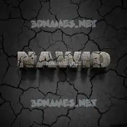 nawid in Cracked Stone style - 3D name wallpaper