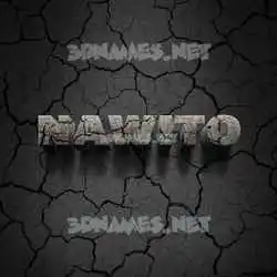 nawito in Cracked Stone style - 3D name wallpaper