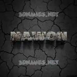 nawon in Cracked Stone style - 3D name wallpaper