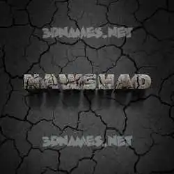 nawshad in Cracked Stone style - 3D name wallpaper