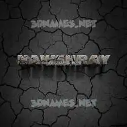 nawshray in Cracked Stone style - 3D name wallpaper