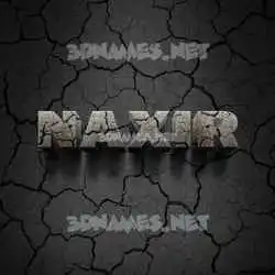 naxir in Cracked Stone style - 3D name wallpaper