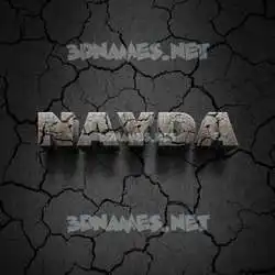 nayda in Cracked Stone style - 3D name wallpaper