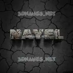 nayel in Cracked Stone style - 3D name wallpaper