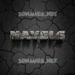 nayels in Cracked Stone style - 3D name wallpaper
