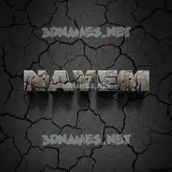 nayem in Cracked Stone style - 3D name wallpaper