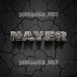 nayer in Cracked Stone style - 3D name wallpaper