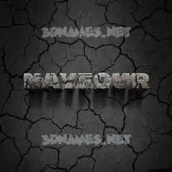nayfour in Cracked Stone style - 3D name wallpaper
