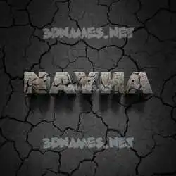 nayha in Cracked Stone style - 3D name wallpaper