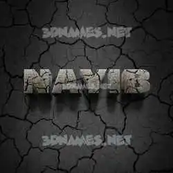 nayib in Cracked Stone style - 3D name wallpaper