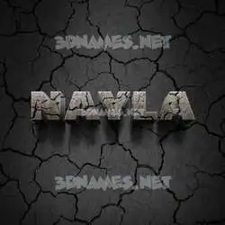 nayla in Cracked Stone style - 3D name wallpaper