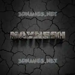 naynesh in Cracked Stone style - 3D name wallpaper