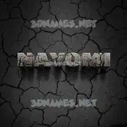 nayomi in Cracked Stone style - 3D name wallpaper