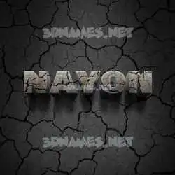 nayon in Cracked Stone style - 3D name wallpaper
