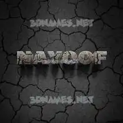 nayoof in Cracked Stone style - 3D name wallpaper
