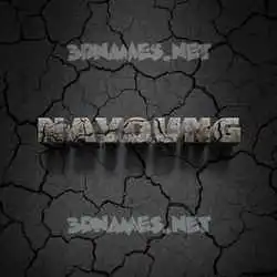 nayoung in Cracked Stone style - 3D name wallpaper