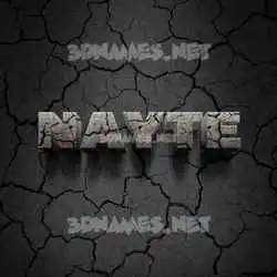 nayte in Cracked Stone style - 3D name wallpaper
