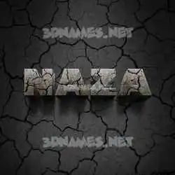 naza in Cracked Stone style - 3D name wallpaper
