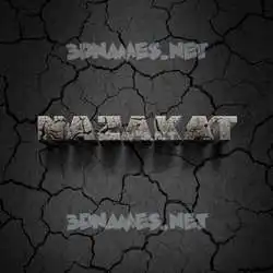 nazakat in Cracked Stone style - 3D name wallpaper