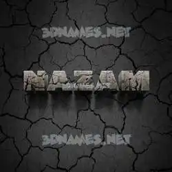 nazam in Cracked Stone style - 3D name wallpaper