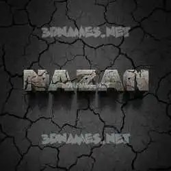 nazan in Cracked Stone style - 3D name wallpaper