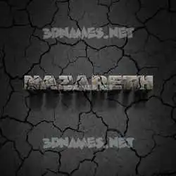 nazareth in Cracked Stone style - 3D name wallpaper
