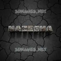 nazeeha in Cracked Stone style - 3D name wallpaper